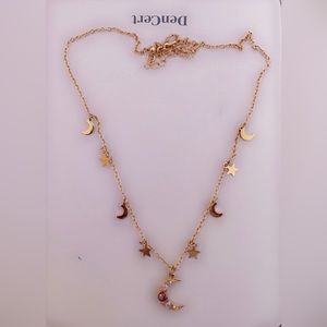 Moon and star necklace